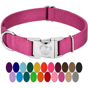 Country Brook Petz Premium Nylon Dog Collar with Metal Buckle for Small Medium Large Breeds - Vibrant 30+ Color Selection - 1 of 4