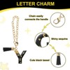 Unique Bargains Resin Lightweight Decorative Tassel Keychain Handle Charm Black with Gold Foil 1 Pc - 3 of 4