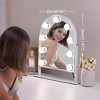 VANITII Arched Vanity Makeup Mirror with Lights Metal Tabletop White 12''x14'' - 4 of 4