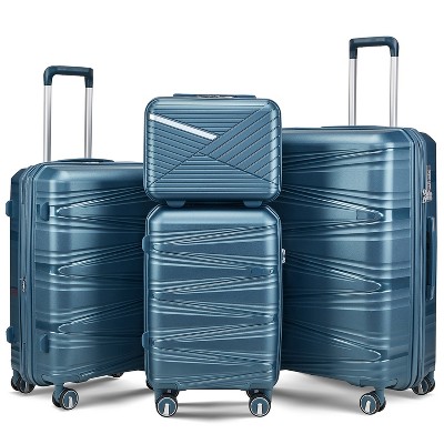 4 PCS Expandable ABS Hard Shell Lightweight Luggage Set with Spinner Wheels and TSA Lock 14"20''24''28'' 4L - ModernLuxe