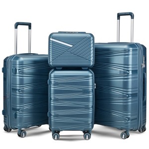 4 PCS Expandable ABS Hard Shell Lightweight Luggage Set with Spinner Wheels and TSA Lock 14"20''24''28'' 4L - ModernLuxe - 1 of 4