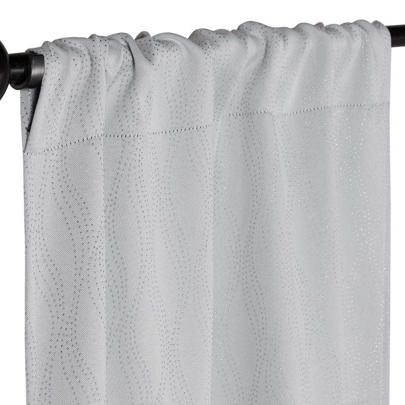 Modern Farmhouse Textured Waves Room Darkening Blackout Curtains, Set of 2 by Blue Nile Mills, 2 of 5