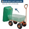 COZONY Poly Dump Cart, 600/1200 lbs Heavy Duty Garden Wagon, 10" No-Flat Tires, Quick Release, Adjustable Handle, Utility Yard Cart for Landscaping - 3 of 4