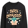 Men's - Star Wars - The Mandalorian Snack Enthusiast Grogu Long Sleeve Graphic T-Shirt - 2 of 4