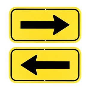 Unique Bargains Aluminum Reflective Outdoor Lawn Arrow Sign 1 Pc - 1 of 4
