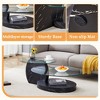 PAGED Modern Wood Grain Nesting Design Oval Coffee Table with Glass Top,2-Layer Tea table Center Table for Living Room,Bedroom - 4 of 4