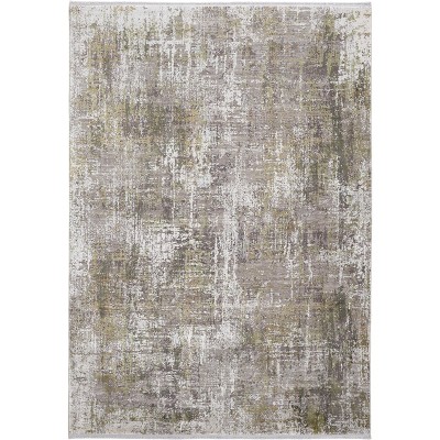 Cadiz Modern Abstract Green/Gray/Ivory Area Rug