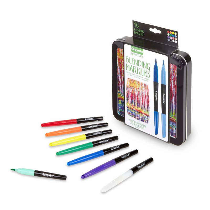Crayola 16ct Blending Marker Kit with Case, 2 of 12