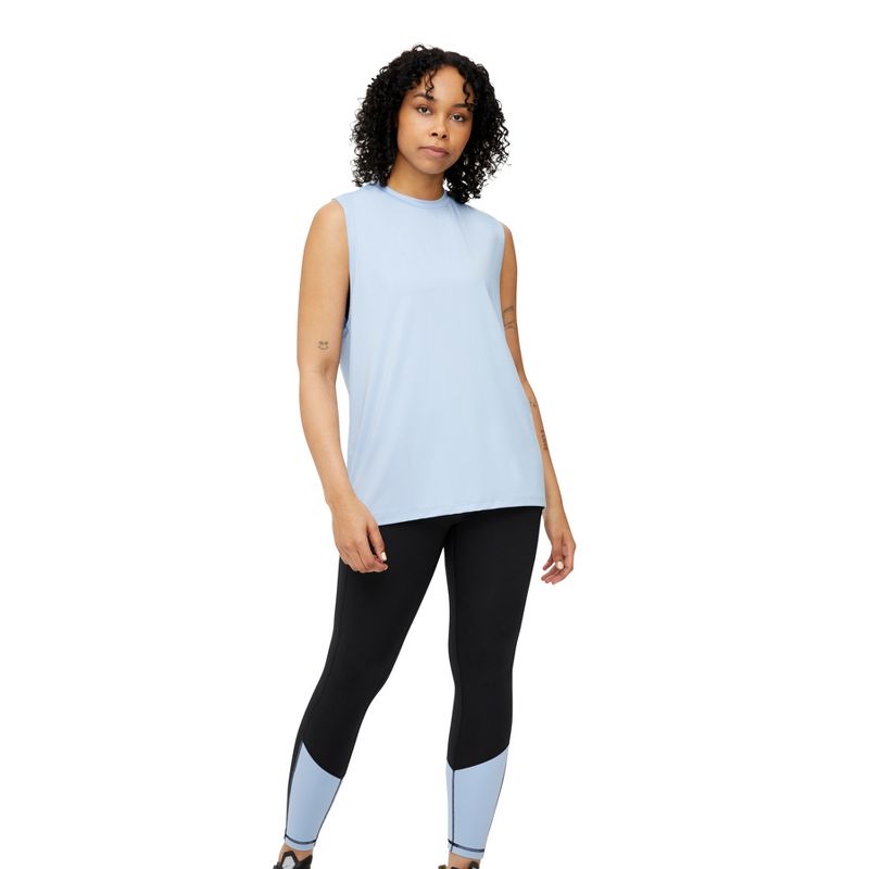 TomboyX Athletic Tank, Sleeveless Low Arm Opening, Mesh Panel Back (XS-6X), 1 of 8