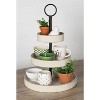 Kate and Laurel Woodmont Tray, 3 Tier, White - 4 of 4