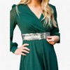 Anna-Kaci Women's Sequin Elastic Waist Belt with Gold Tone Clasp - 3 of 4
