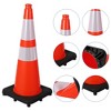 8 Pack 18/28 Inch Orange Traffic Cones with Reflective Collar, Weatherproof PVC Safety Cones with Heavy Duty Black Base, Structurally Stable - 3 of 4