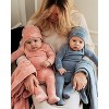 MiniMoi 3 Piece Baby Girls "Velvet Bow" Cotton Rich Velour Footie Set Pink 3 Months - 4 of 4