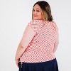 Calypsa Women's Plus Size Cap Sleeve UPF 50+ Sadie Swim Top - 3 of 4