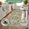 Runners for Hallways, Washable Rug Runner for Entryway, Non Slip Kitchen Rug, Vintage Accent Carpet for Bedroom Bedside Laundry Dining - 2 of 4