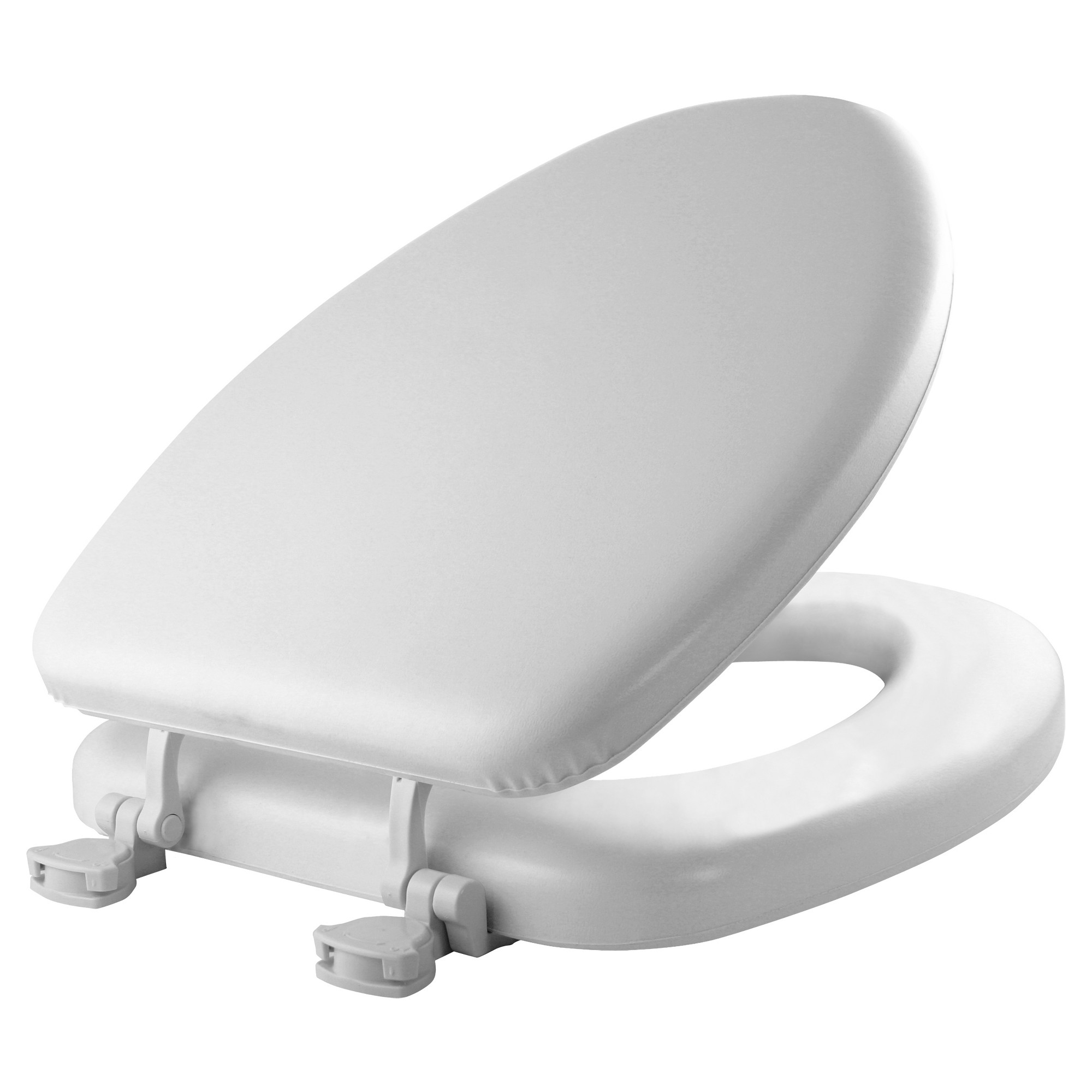 Elongated Cushioned Vinyl Soft Toilet Seat with Easy•Clean & Change Hinge - White - Mayfair