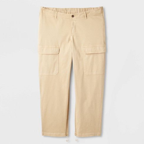 Women's Effortless Chino Cargo Pants - A New Day™ Tan 16 : Target