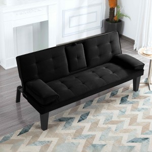 MAYEERTY 65in Modern Couch Loveseat Stylish Upholstered Sofa for Living Room£¬Beige - 1 of 4