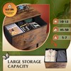 Aoibox 5 Drawer Fabric Dresser Tall Chest of Drawers with Wood Top Storage Organizer Sturdy Steel Frame Rustic Brown Suitable for Bedroom - 4 of 4