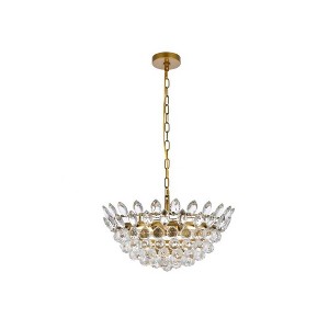 Elegant Lighting Emilia 5 - Light Pendant in  Brass - 1 of 4