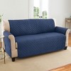 Collections Etc Ultra Reversible Furniture Cover Protector Sofa Navy/Blue - 2 of 3