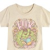 Girls' - Marvel - Hulk Floral Fitted Short Sleeve Graphic T-Shirt - 2 of 4