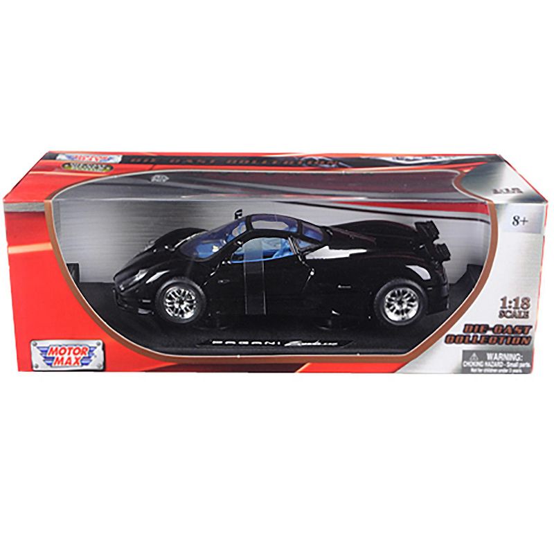 Pagani Zonda C12 Black 1/18 Diecast Model Car by Motormax, 3 of 4