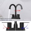 LunaLulinlk Bathroom faucet 360 degree high arc swivel spout center seat faucet 3 holes - 3 of 4