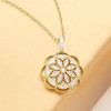 Ross-Simons 0.25 ct. t.w. Diamond Flower Pendant Necklace in 18kt Gold Over Sterling - 4 of 4