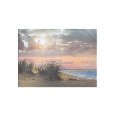 40" x 30" Beach Sunrise Unframed Wall Canvas Orange - Prinz