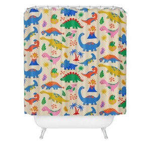 Deny Designs Carriecantwell Dinomite Dinosaurs Shower Curtain - 1 of 3