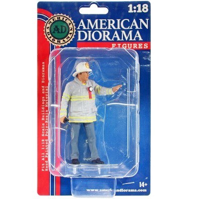 Firefighters Fire Captain Figure for 1/18 Scale Models by American Diorama