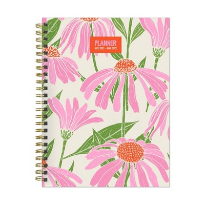 2021-22 Academic Planner 6" x 8" Echinacea Flowers Daily/Weekly/Monthly - The Time Factory