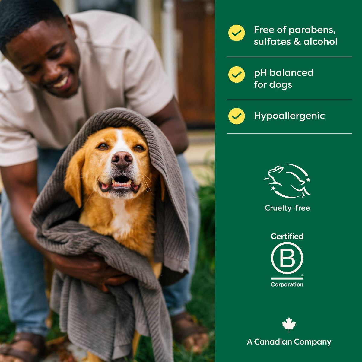 Earth Rated 4-in-1 Soothing Hypoallergenic Dog Shampoo and Conditioner - White Tea & Basil Scent - 16 fl oz - thumbnail 4