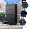 SUXXAN Metal Lateral File Cabinet, 30.24" H Lockable Files Cabinet, Ins Design Office Cabinet with 2 Drawers, Assembly Required,Black - 3 of 4