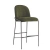 Set of 2 Metal Bar Stools,Faux Leather Bar Stools with Solid Back for Dining Room,Modern Upholstered Bar Stools for Kitchen or Bar- Cuddlewood - 3 of 4