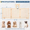 GustoWave Paint-Free Wooden Freestanding Dog Gates for The House, Doorways, Stairs, Wood Dog Fences Indoor Pet Gate, Step Over Fence - 3 of 4