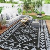 Outsunny Outdoor Patio Rug, Large Camping Carpet with Carrying Bag, Waterproof Plastic Straw, Reversible, Rhombus Patchwork - 2 of 4