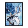 Kate & Laurel All Things Decor Sylvie Colorful Majestic Reindeer In Snow Framed Canvas Wall Art by Rachel Christopoulos - 3 of 4