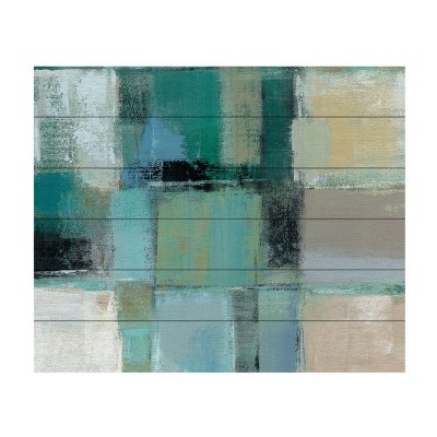 Silvia Vassileva 'Island Hues Crop II' Wood Slat Art-18x22