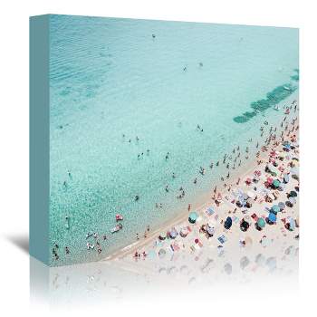 Americanflat Coastal Busy Beach By Sisi And Seb Unframed Canvas Wall Art
