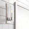 Minka Lavery Modern Wall Light Sconce Chrome Hardwired 5" Fixture Clear Glass Shade for Bedroom Bathroom Vanity Reading Hallway - 2 of 3