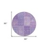 Lavender And Purple Patchwork Washable Indoor Outdoor Area Rug - 3 of 4