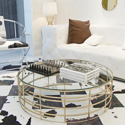 VYNXARIA 36" Inch Round Tempered Glass Table Top Clear Glass 1/4¡¯¡¯ Inch Thick Round Polished Edge
