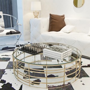 30" Inch Round Tempered Glass Table Top Clear Glass 1/4" Inch Thick Round Polished Edge,Transparent - 1 of 4