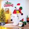 Tangkula 7FT Christmas Inflatables LED Lighted Xmas Inflatable Polar Bear w/ Shaking Head - 3 of 4