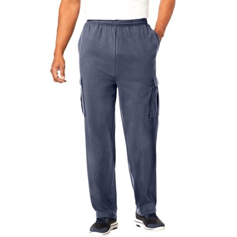 Kingsize Men's Big & Tall Lightweight Jersey Cargo Sweatpants