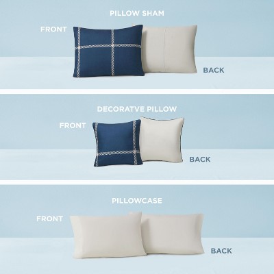 The Sheet Lab Windowpane Check Bed in a Bag, Navy, Queen — фото 6