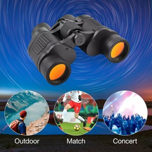 8X40 High Clarity Telescope Binoculars,High-Powered Telescope Coordinate High-Definition Binocular Telescope For Outdoor Camping Hiking,Black - 1 of 4