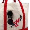 Eastern Washington University Primary Logo Canvas Tote Bag With External Pocket, Reusable Shoulder Bag for Shopping, School, Beach - 2 of 4